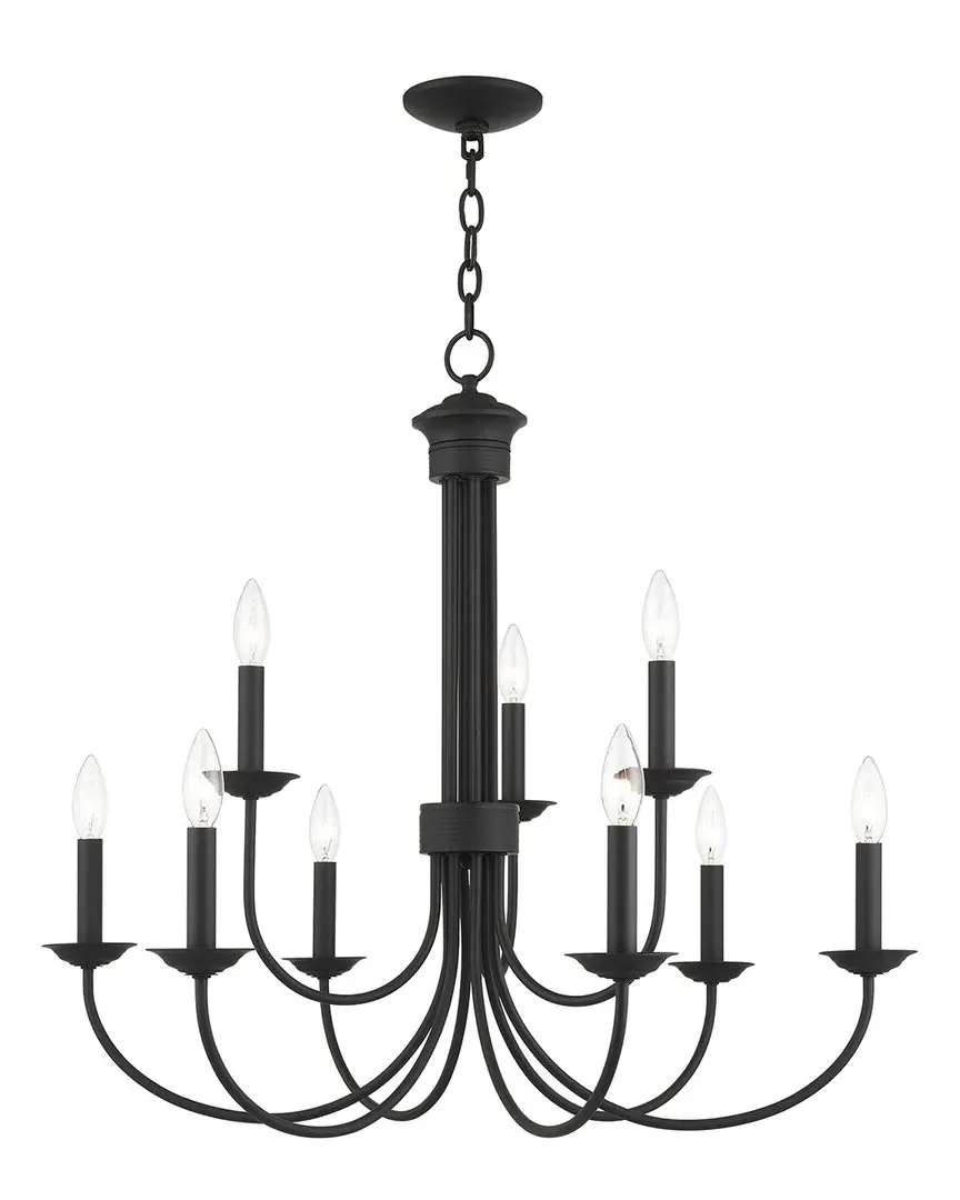 Estate 9-Light Chandelier - Black, Steel image