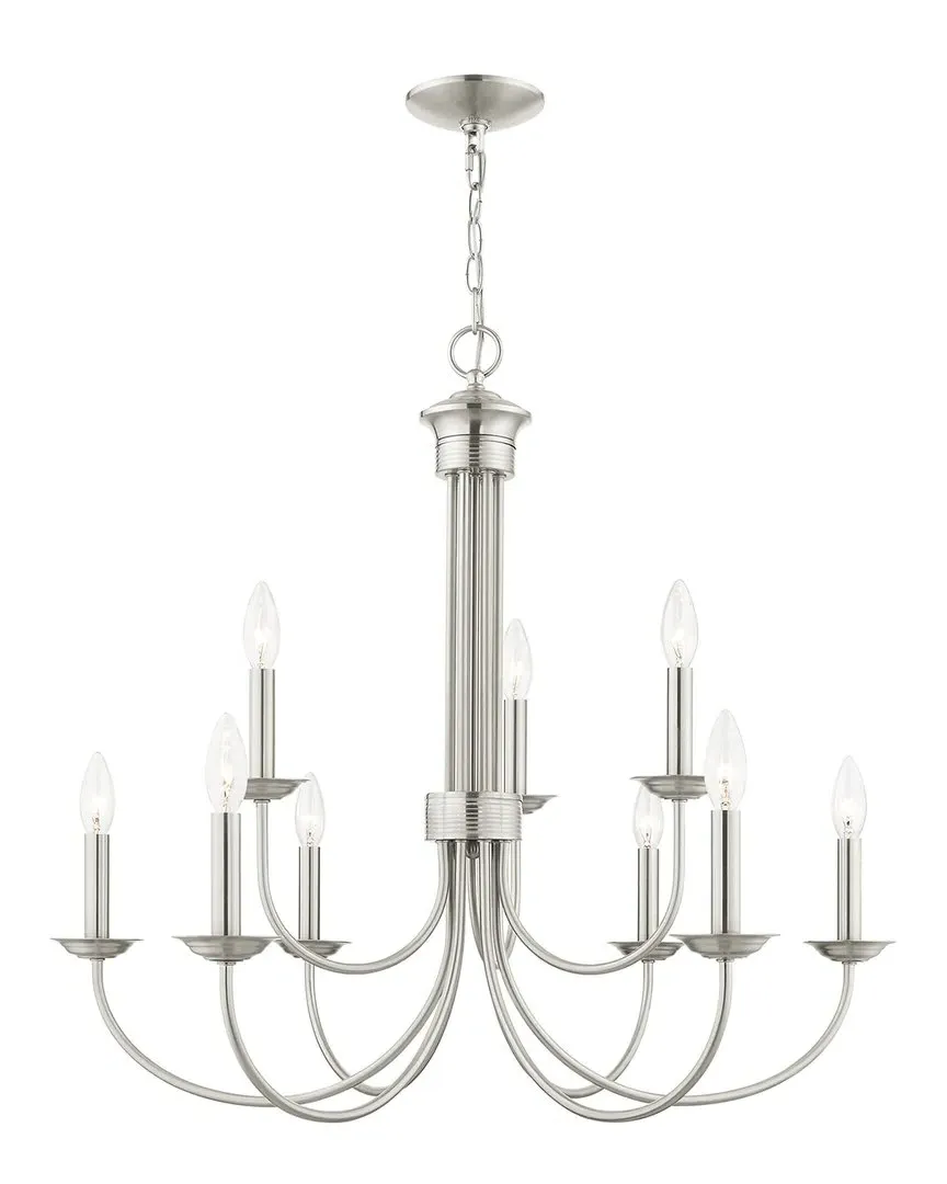 Estate 9-Light Chandelier - Brushed Nickel, Steel
