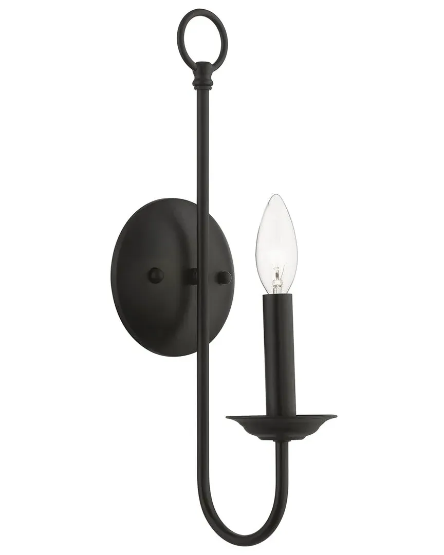 Estate Single Wall Sconce - Black, Steel image