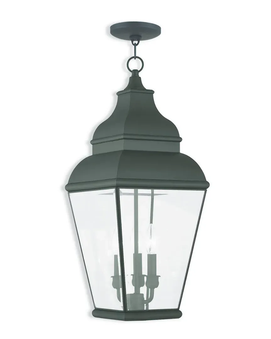 Exeter 3-Light Outdoor Chain Lantern - Black