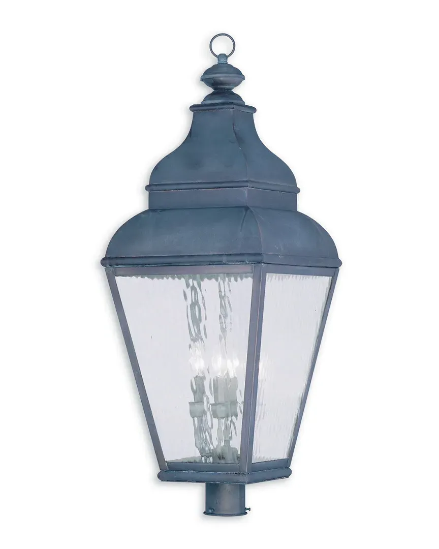 Exeter 4-Light Outdoor Post Lantern - Bronze, Brass