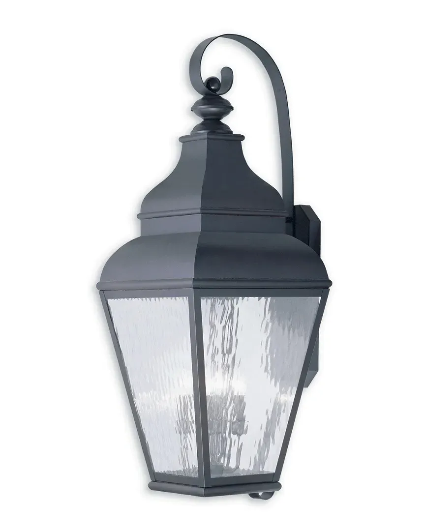 Exeter 4-Light Outdoor Wall Lantern - Bronze, Brass