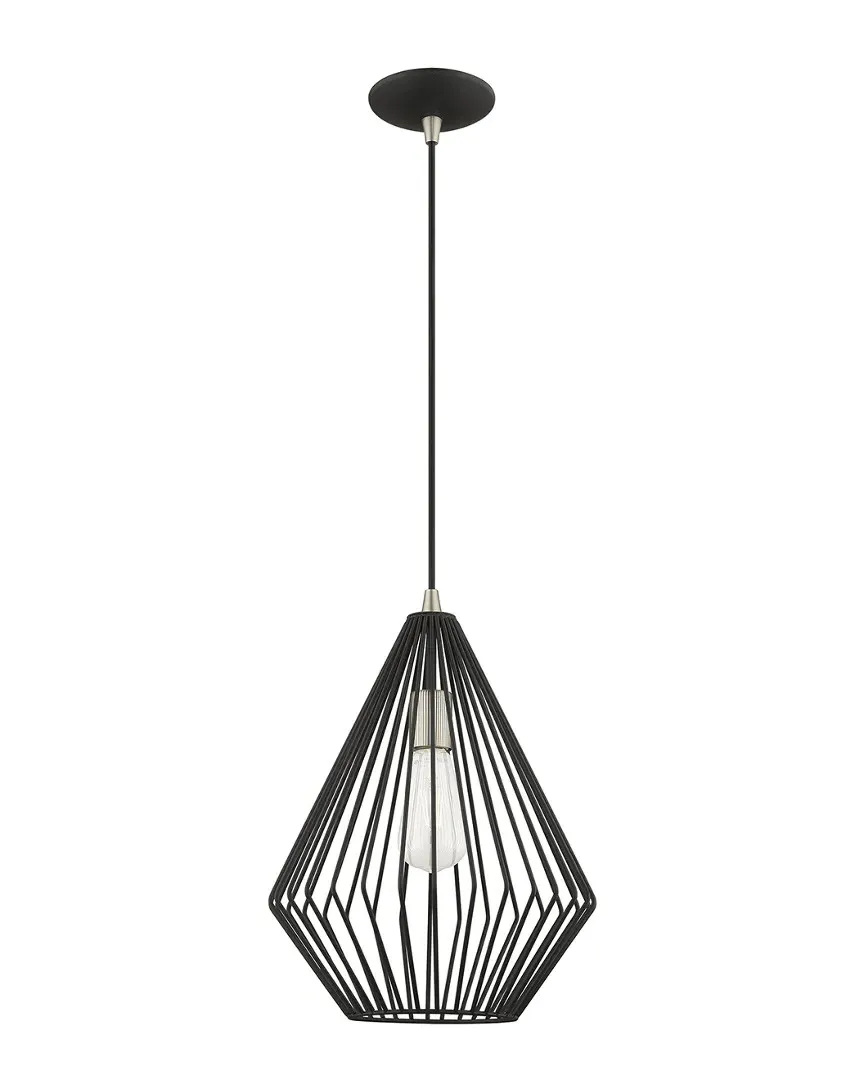Geometric Shade Mini Pendant - Black, Steel