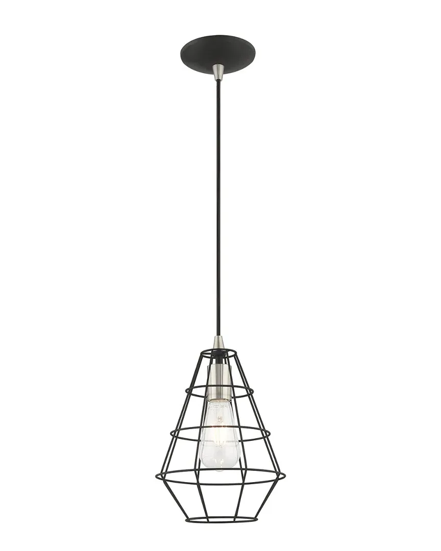 Geometric Shade Mini Pendant - Black, Steel image