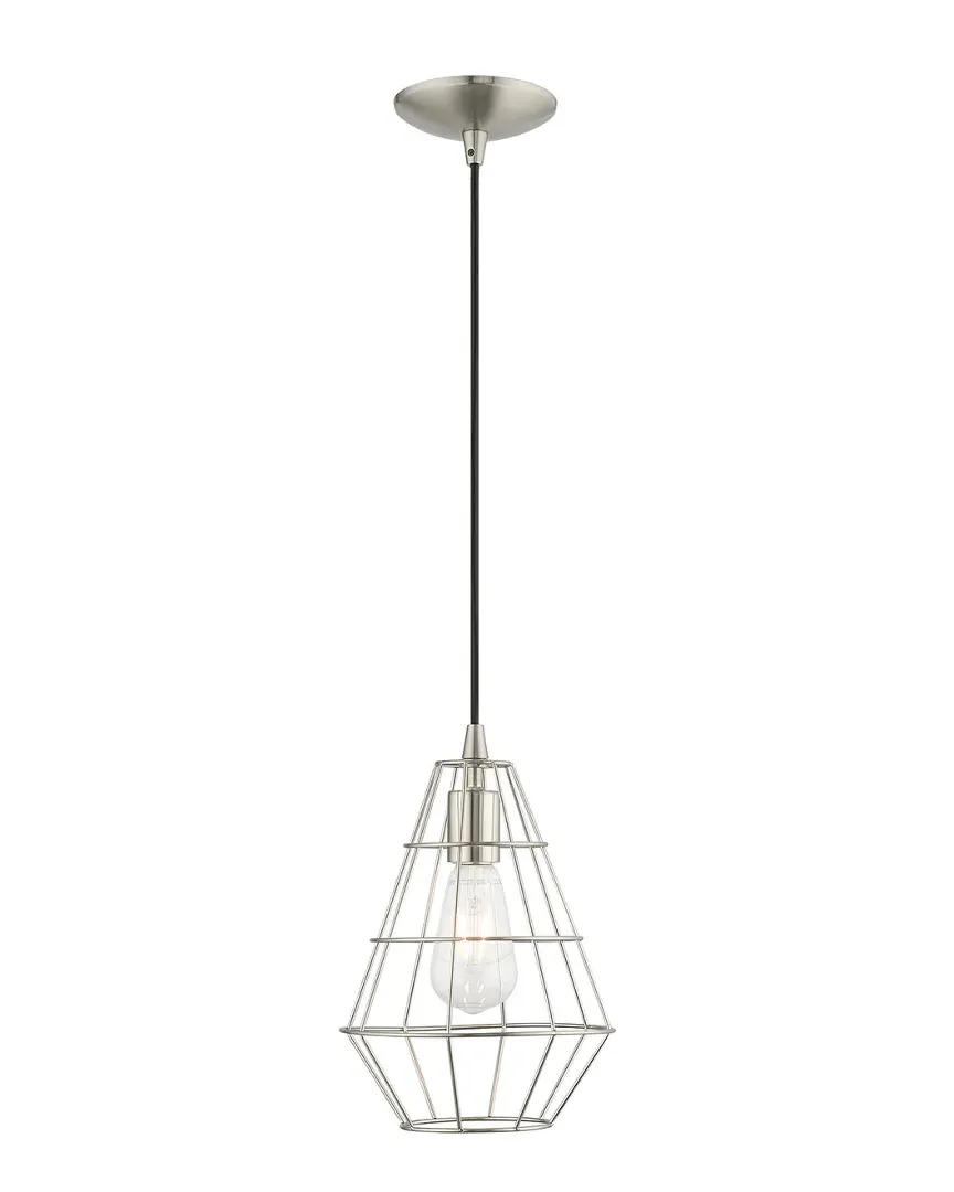 Geometric Shade Mini Pendant - Brushed Nickel, Steel