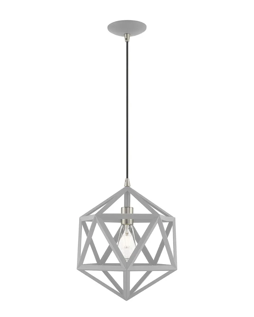 Geometric Shade Mini Pendant - Nordic Gray, Steel