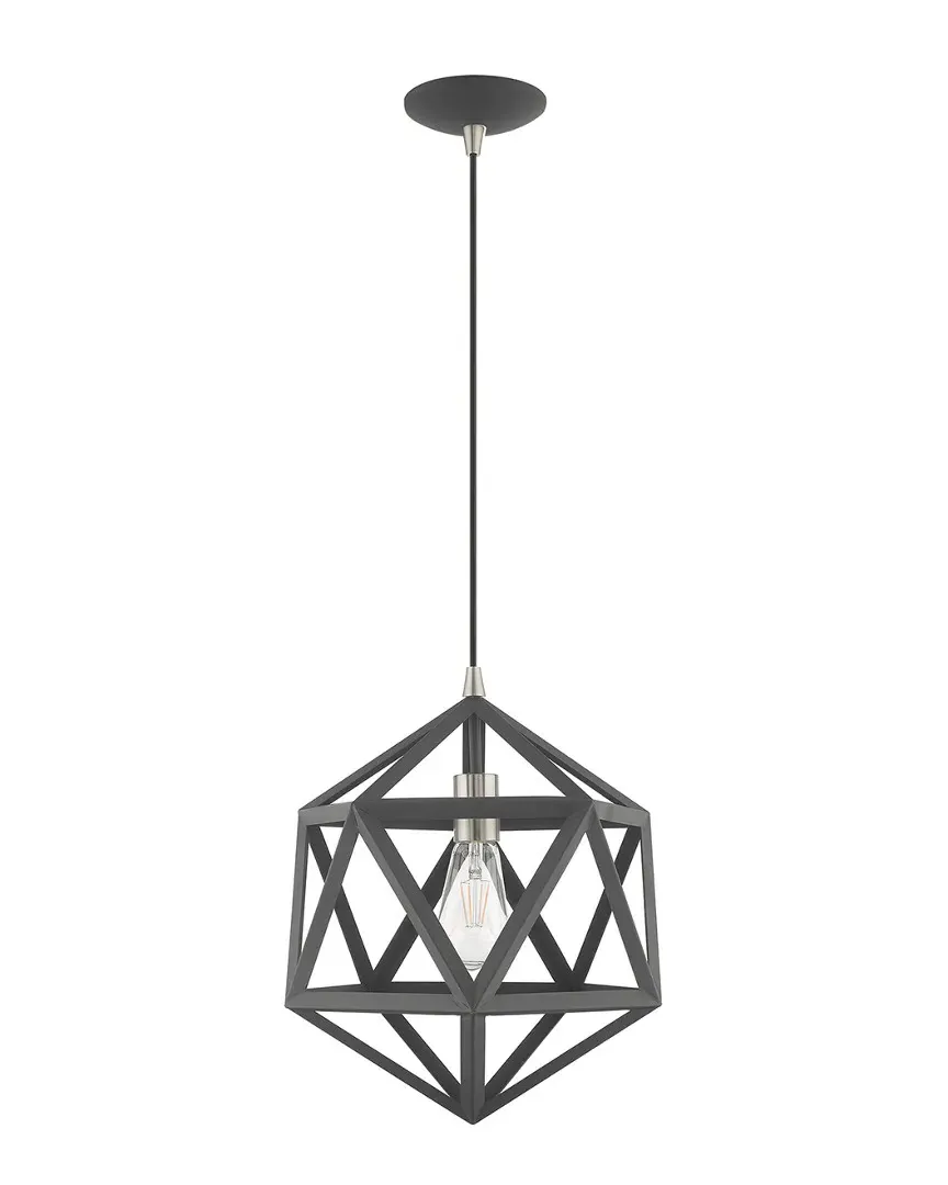 Geometric Shade Mini Pendant - Scandinavian Gray, Steel