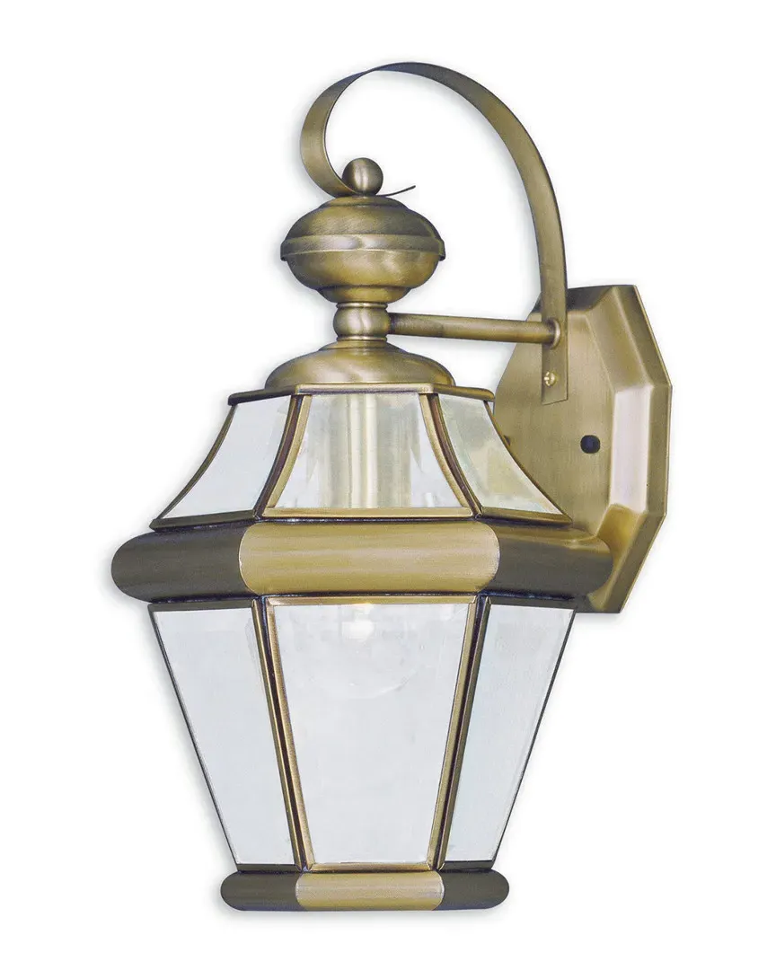 Georgetown 1-Light Outdoor Wall Lantern - Antique Brass