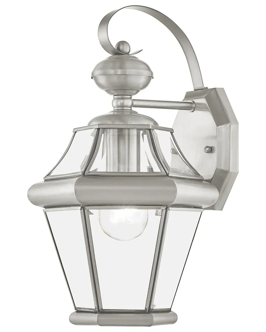 Georgetown 1-Light Outdoor Wall Lantern - Brushed Nickel image