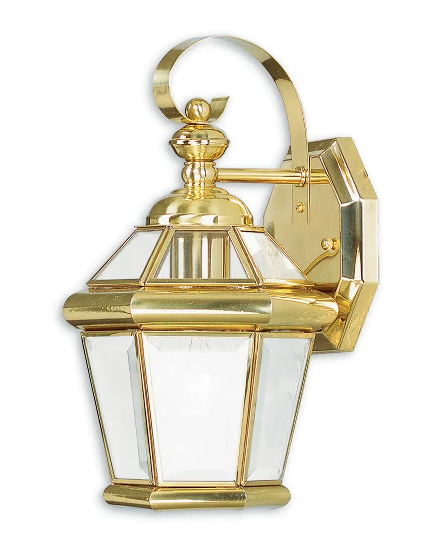 Georgetown 1-Light Outdoor Wall Lantern - Polished Brass image