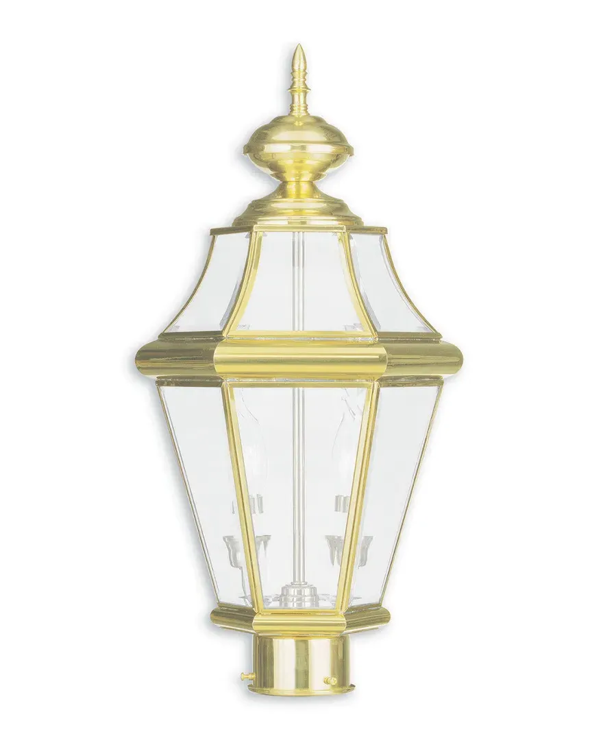 Georgetown 2-Light Outdoor Post Lantern - Polished Brass image
