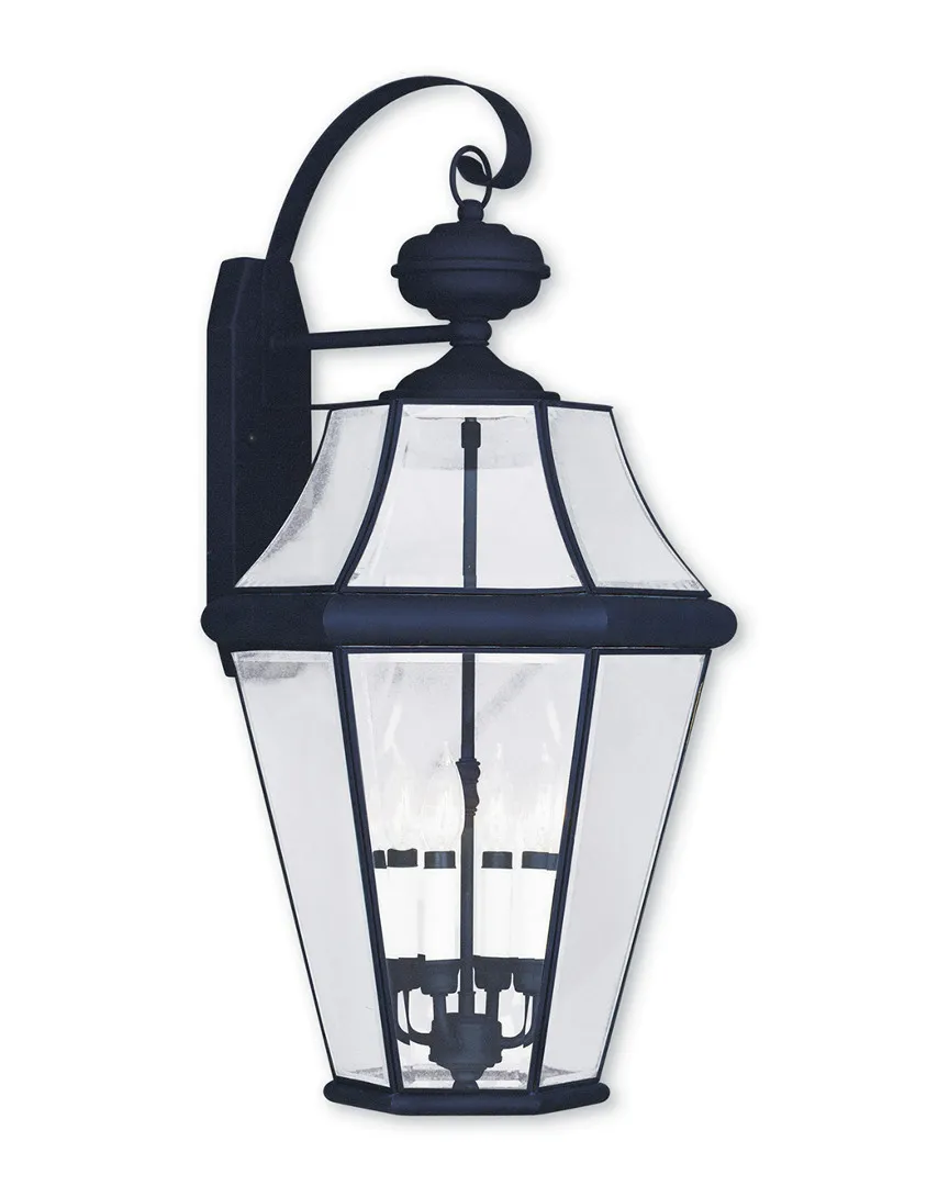 Georgetown 4-Light Outdoor Wall Lantern - Black