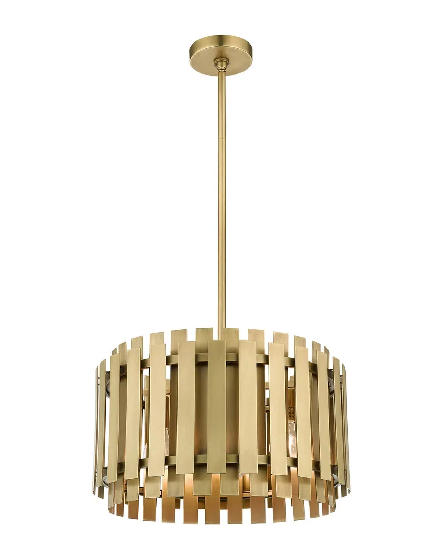 Greenwich 5-Light Pendant Chandelier - Natural Brass, Steel