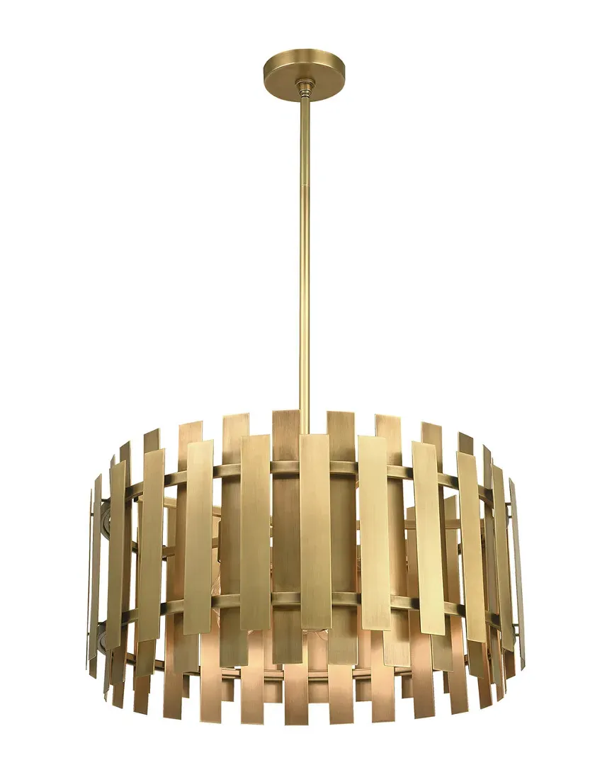 Greenwich 6-Light Pendant Chandelier - Natural Brass, Steel