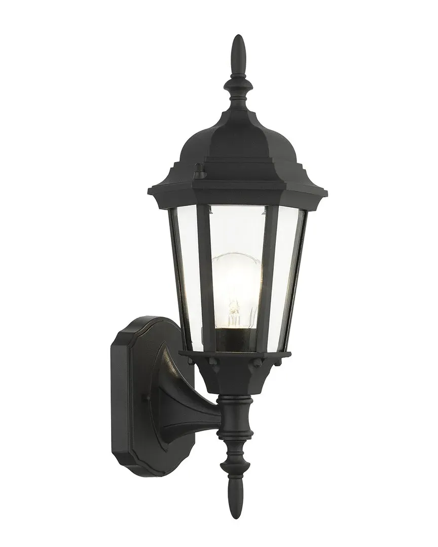 Hamilton 1-Light Mini Outdoor Wall Lantern - Black, Aluminum image
