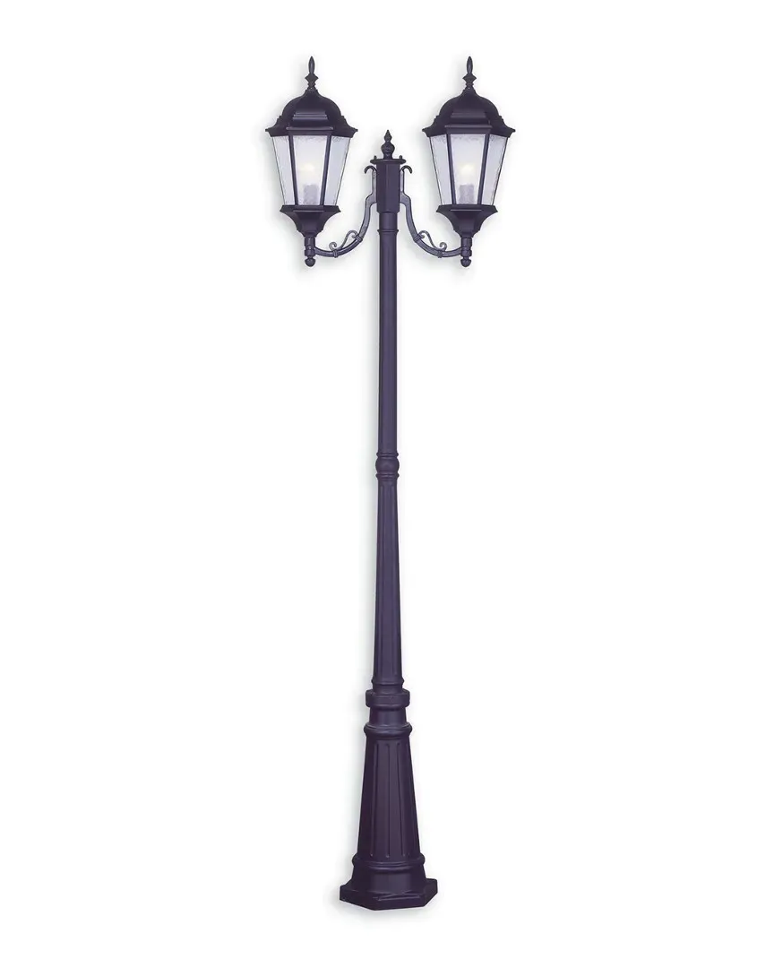 Hamilton 2-Light Outdoor Post Lantern - Bronze