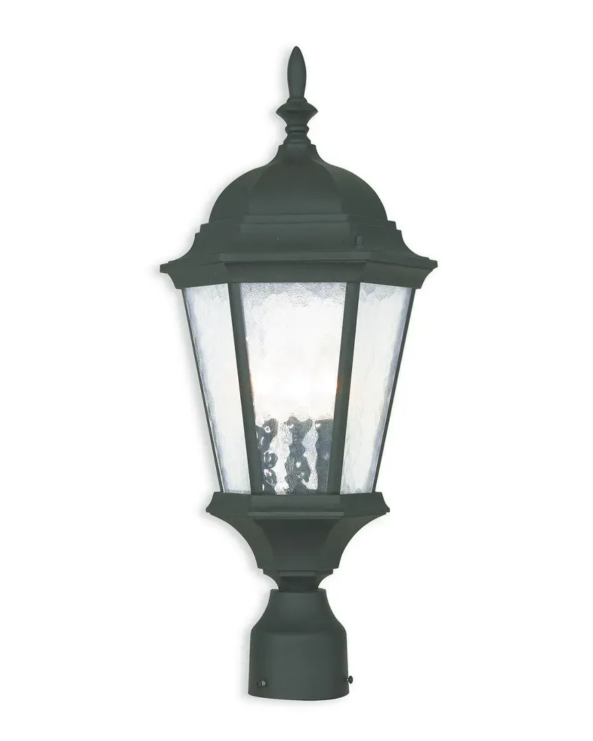 Hamilton 3-Light Outdoor Post Lantern - Textured Black