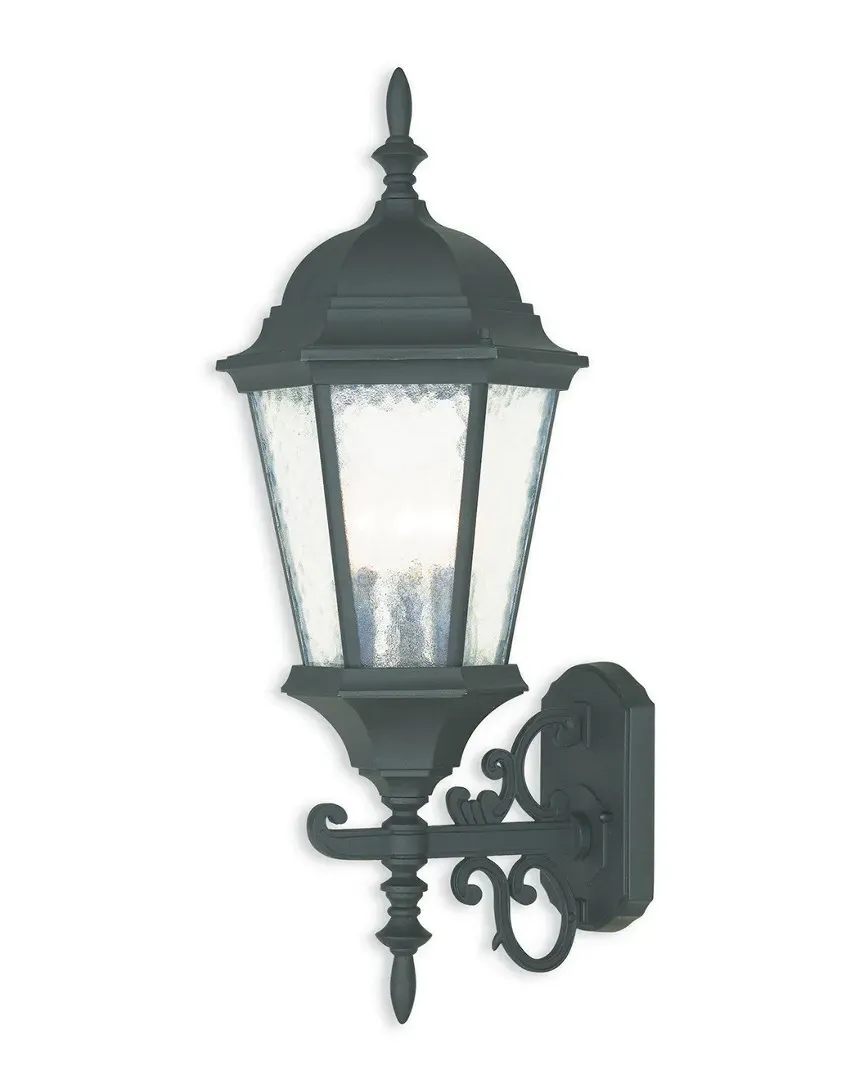 Hamilton 3-Light Outdoor Wall Lantern - Textured Black
