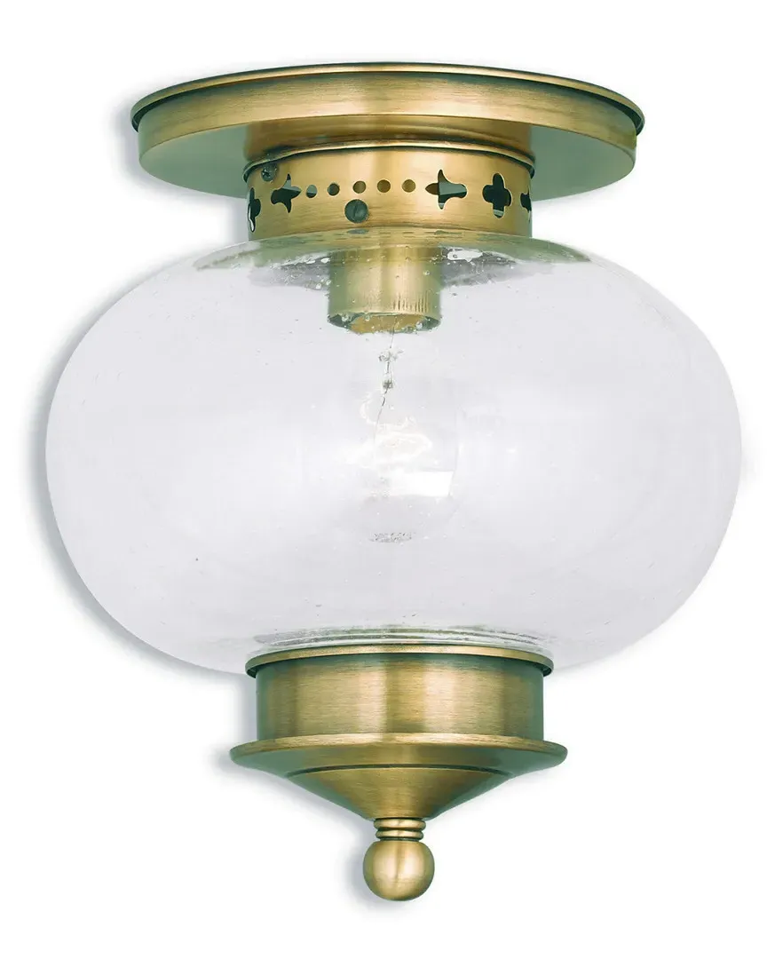 Harbor 1-Light Ceiling Mount - Antique Brass, Brass image