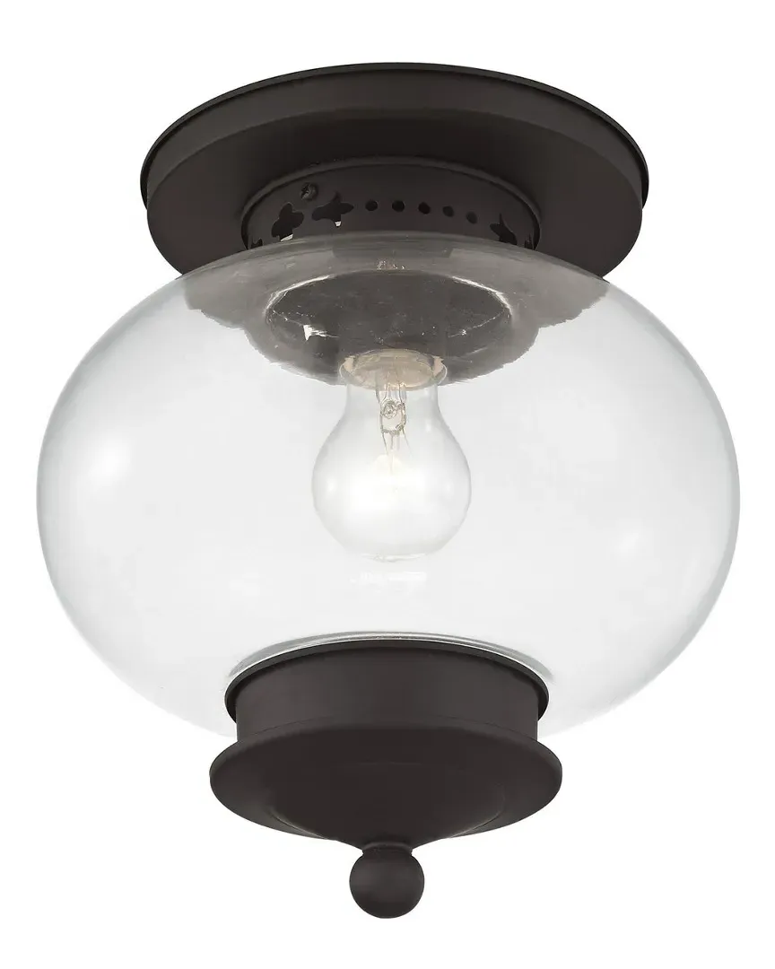 Harbor 1-Light Ceiling Mount - Bronze, Brass