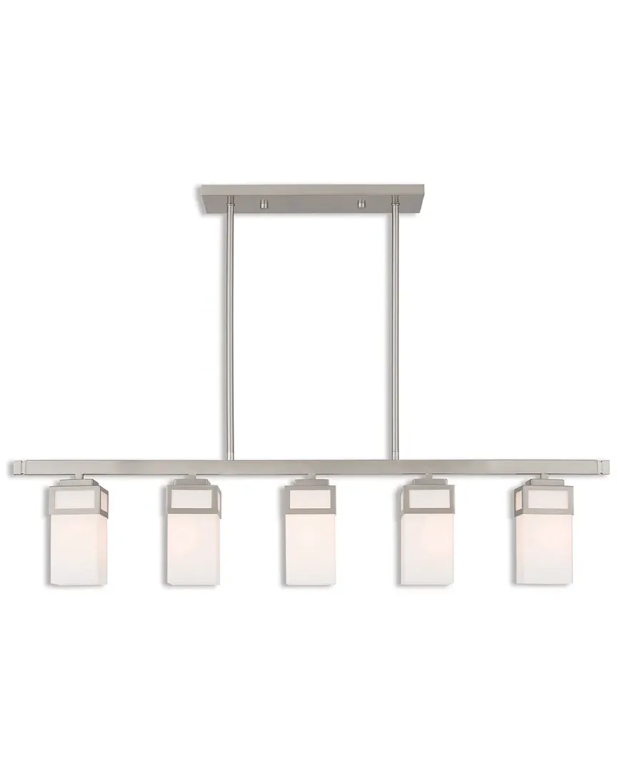 Harding 5 Light Linear Chandelier - Brushed Nickel, Steel