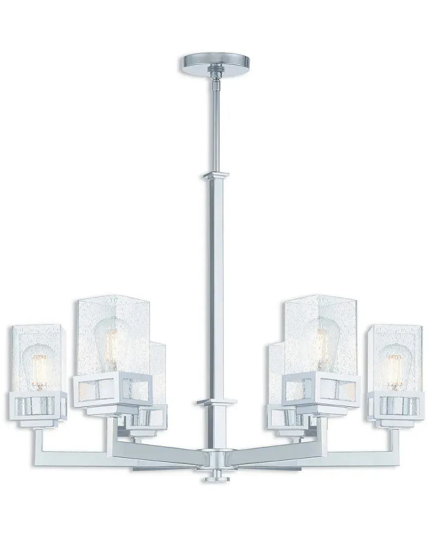 Harding 6 Light Chandelier - Polished Chrome, Steel
