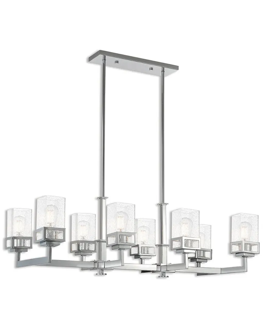 Harding 8 Light Linear Chandelier - Polished Chrome, Steel