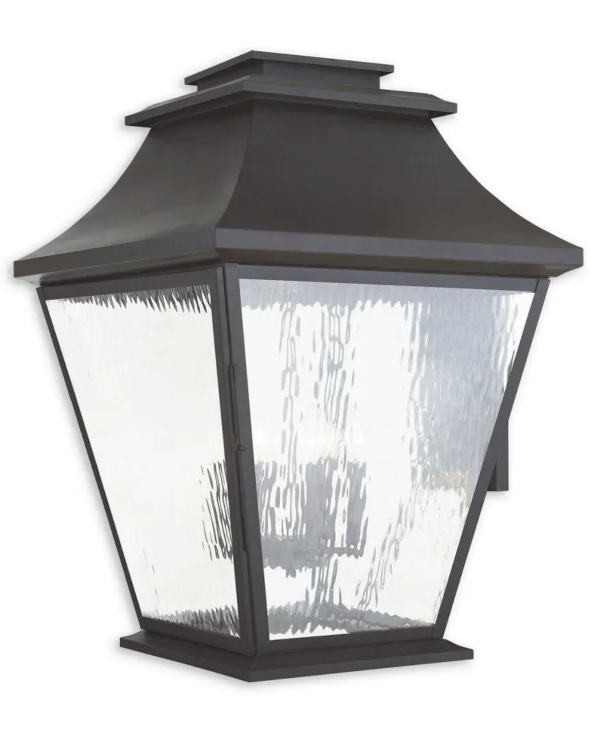 Hathaway 6-Light Outdoor Wall Lantern - Bronze, Brass