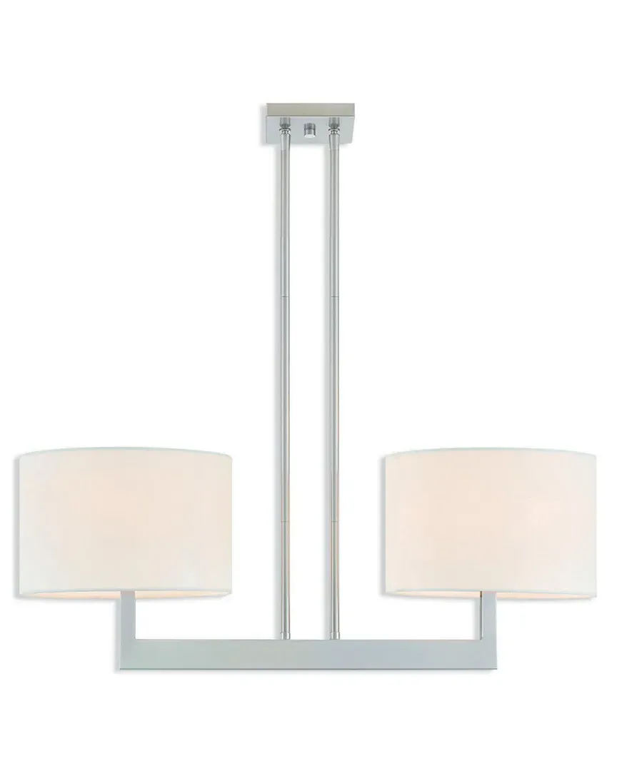 Hayworth 2-Light Linear Chandelier - Brushed Nickel, Steel