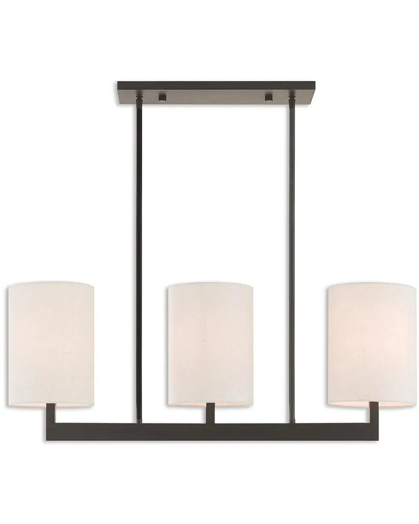 Hayworth 3-Light Linear Chandelier - Bronze, Steel