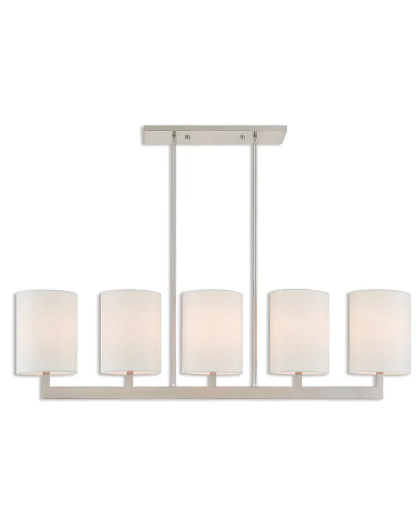 Hayworth 5-Light Linear Chandelier - Brushed Nickel, Steel