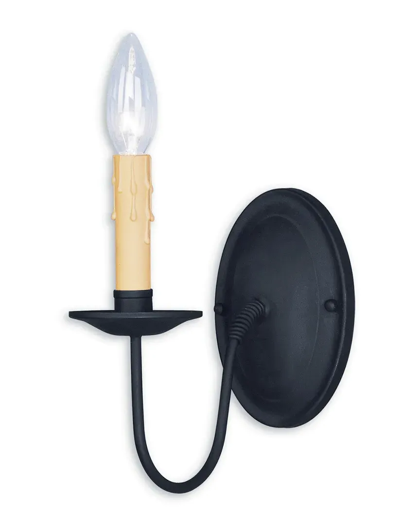 Heritage 1-Light Wall Sconce - Black, Steel image