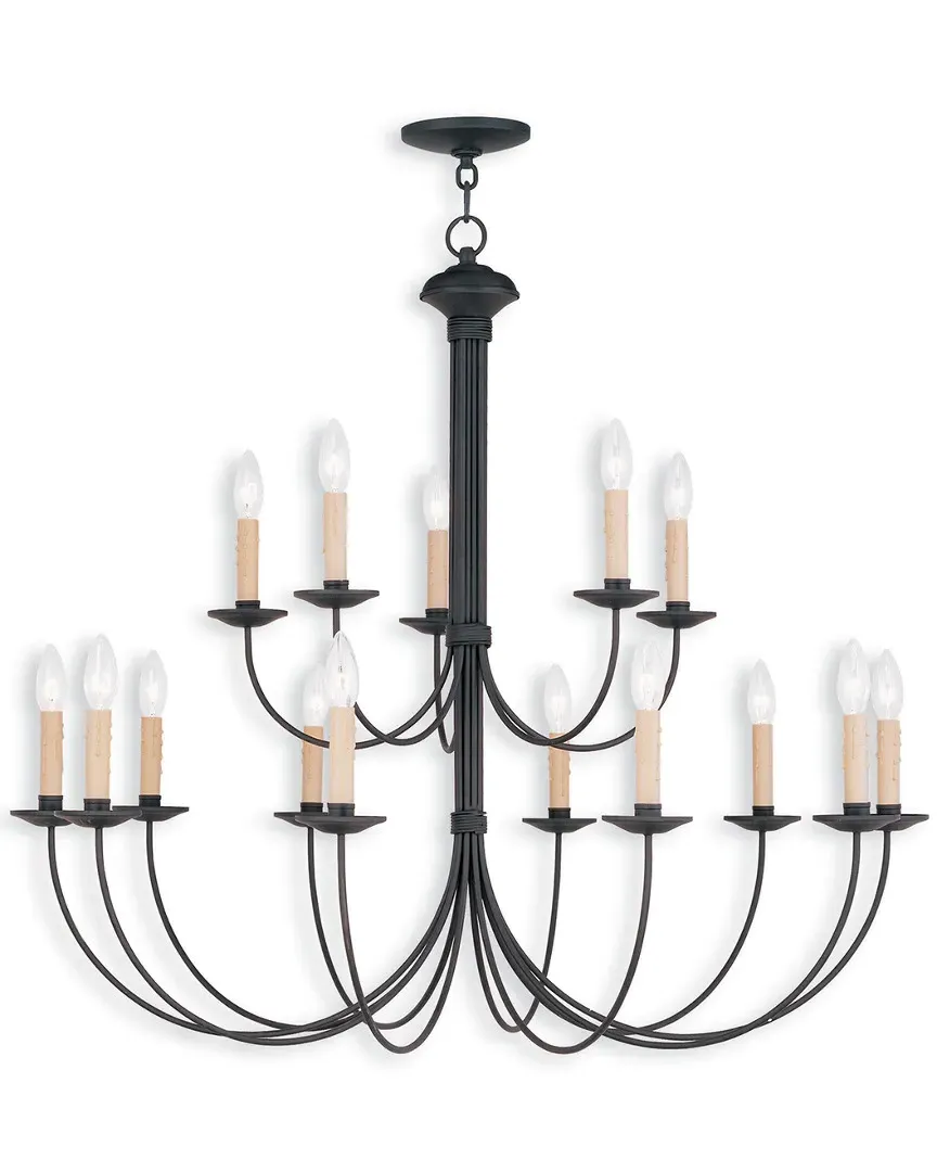 Heritage 15-Light Chandelier - Black, Steel