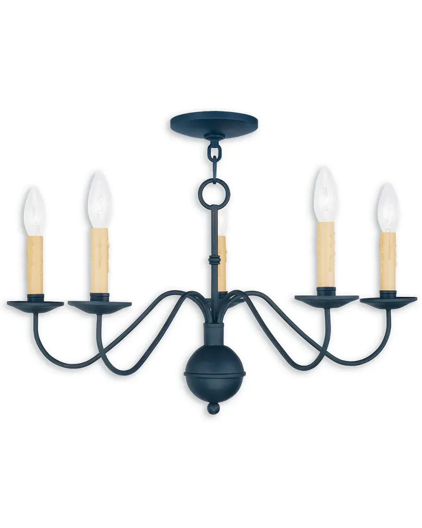 Heritage 5-Light Chandelier - Black, Steel