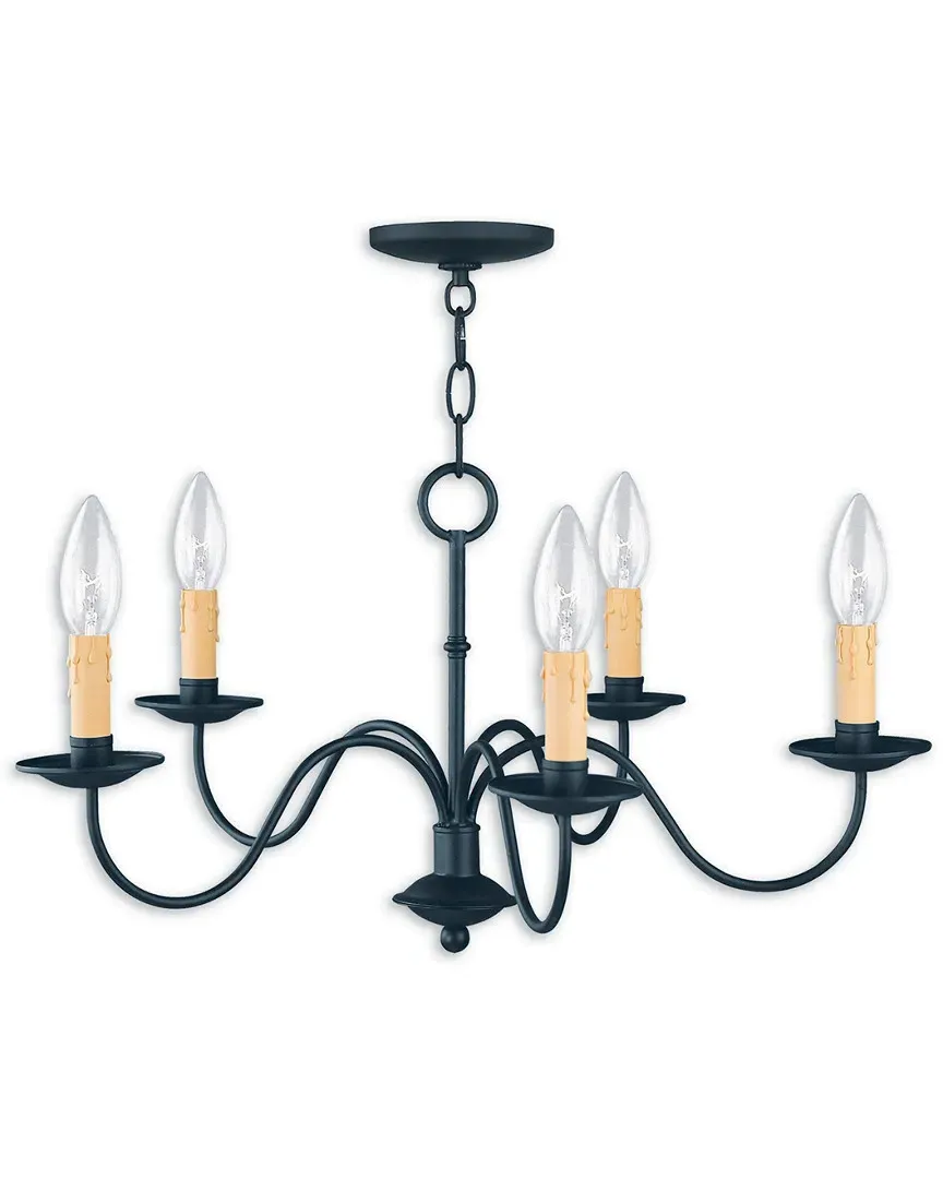 Heritage 5-Light Chandelier - Black, Steel