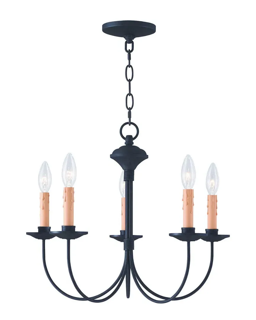 Heritage 5-Light Chandelier - Black, Steel