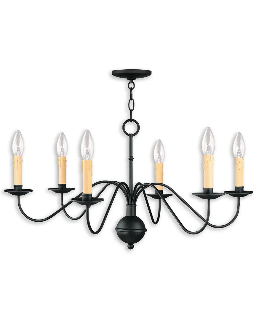 Heritage 6-Light Chandelier - Black, Steel