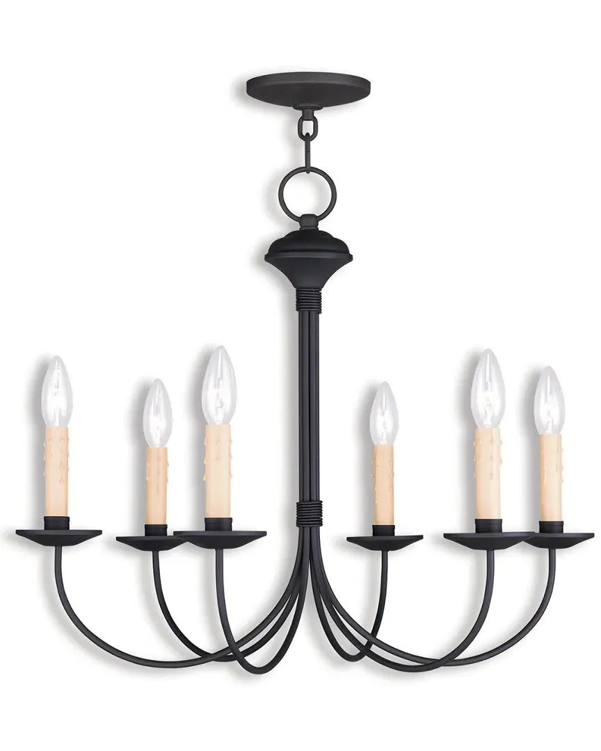 Heritage 6-Light Chandelier - Black, Steel