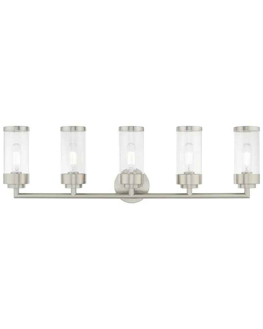 Hillcrest 5 Light Bath Vanity - Brushed Nickel, Steel image