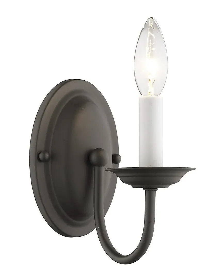 Home Basics 1-Light Wall Sconce - Bronze, Steel