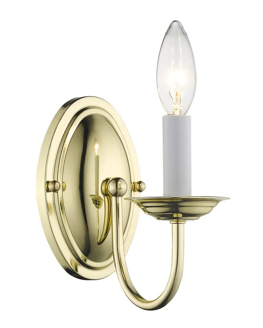 Home Basics 1-Light Wall Sconce - Polished Brass, Steel