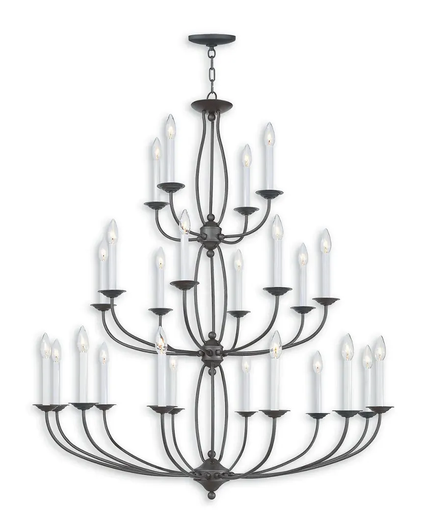 Home Basics 24-Light Chandelier - Bronze, Steel image
