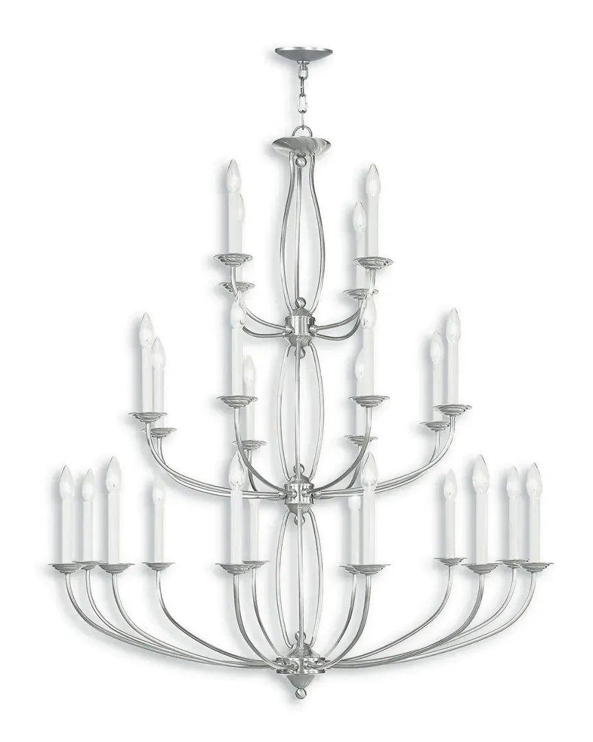 Home Basics 24-Light Chandelier - Brushed Nickel, Steel
