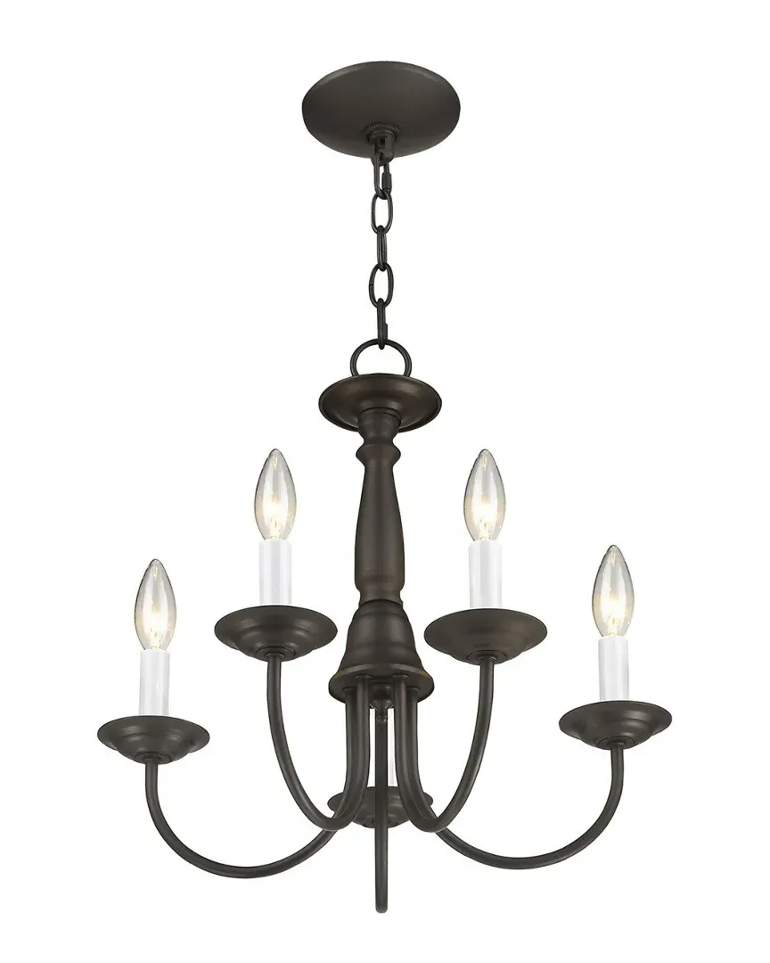 Home Basics 5-Light Chandelier - Bronze, Steel image