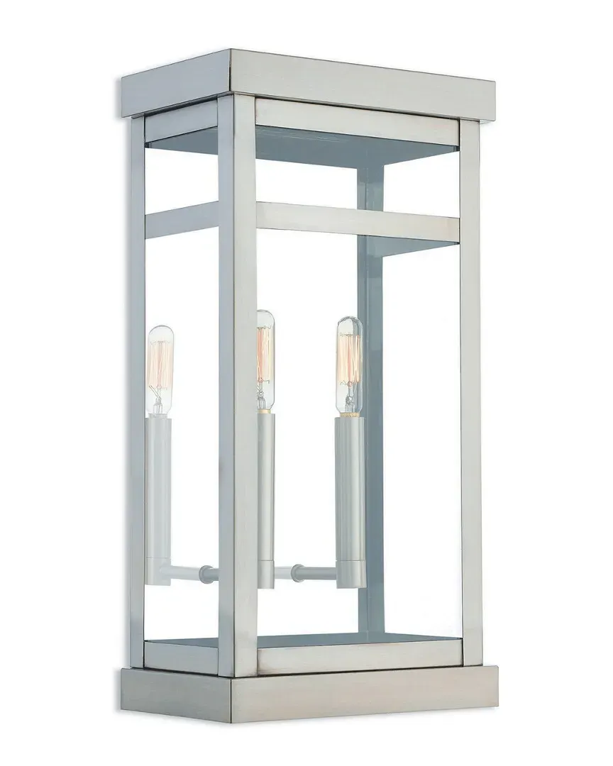 Hopewell 2 Light Outdoor Wall Lantern - Brushed Nickel image