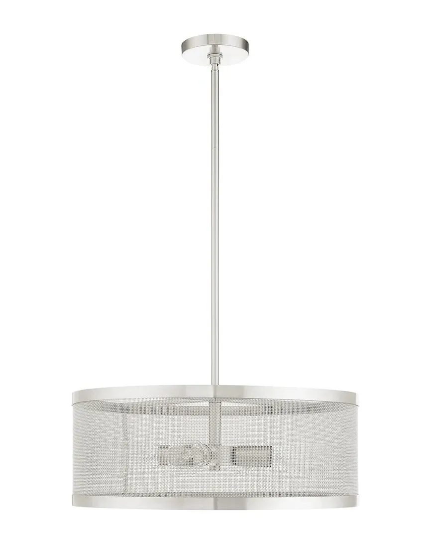 Industro 4-Light Chandelier - Brushed Nickel, Steel