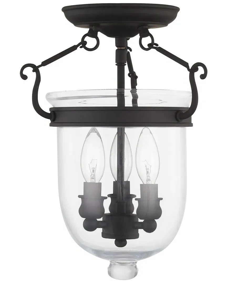 Jefferson 3-Light Ceiling Mount - Black image