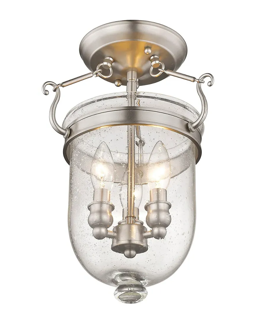 Jefferson 3-Light Ceiling Mount - Brushed Nickel, Steel