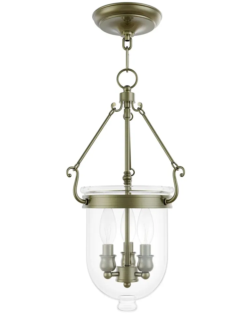 Jefferson 3-Light Chain Lantern - Antique Brass