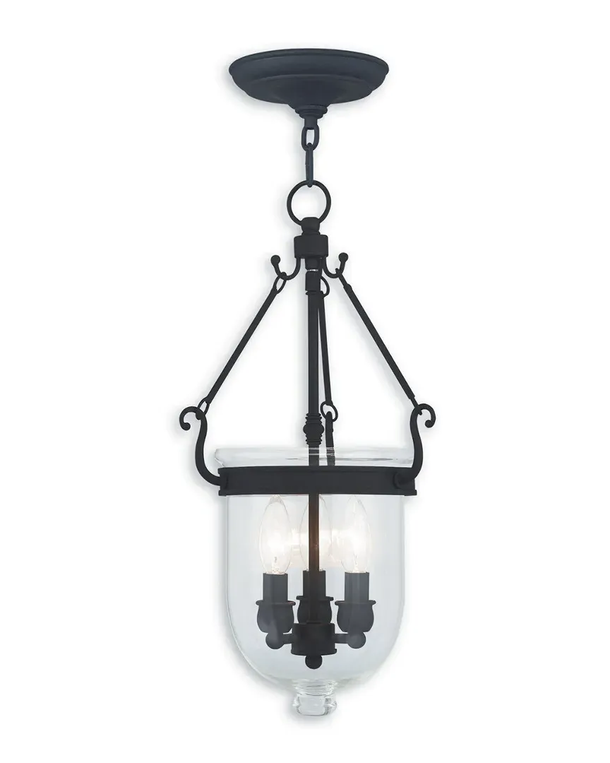 Jefferson 3-Light Chain Lantern - Black, Steel